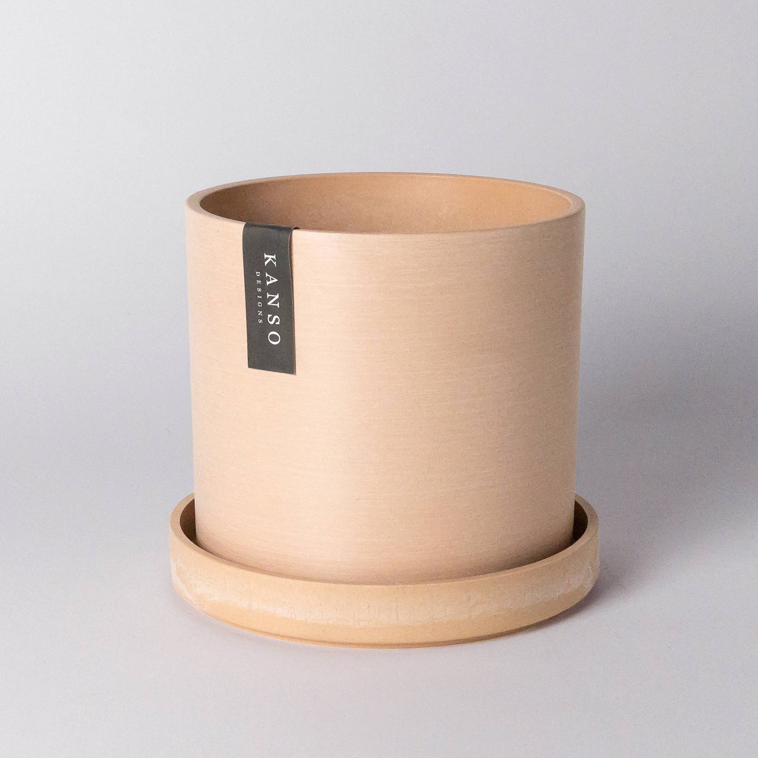 KANSO Earth Tones - 7" | Muted Coral | Signature Planter & Saucer